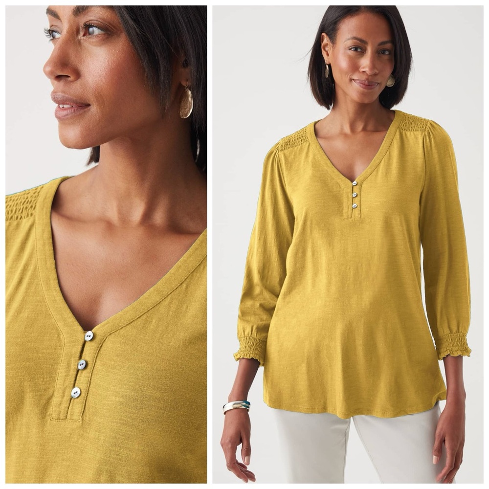 J. Jill Mustard T-shirt Top